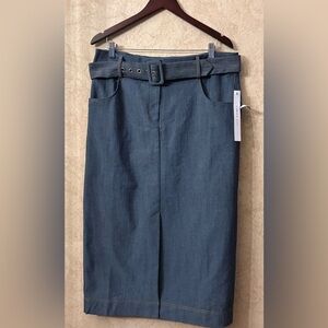 Carole Wren Belted Pencil Skirt